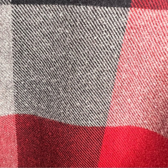 Eddie Bauer Red, Black & Grey Plaid Button Down Shirt 100% Cotton Size XL - Picture 7 of 10